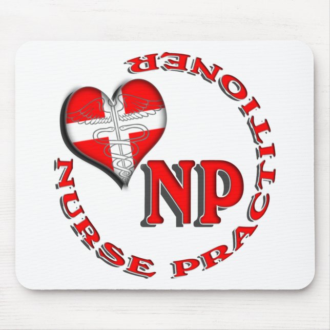 NP CIRCULAR LOGO NURSE PRACTITIONER MOUSE MAT (Front)