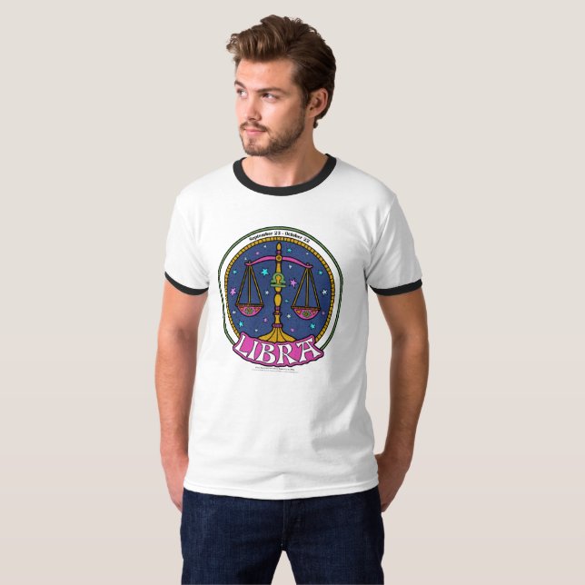 NP Libra Men's Basic Ringer T-Shirt (Front Full)