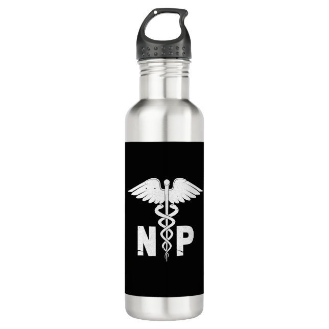 NP Nurse Practitioner 710 Ml Water Bottle (Front)