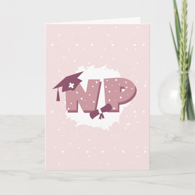 NP Nurse Practitioner Graduation Card (Front)