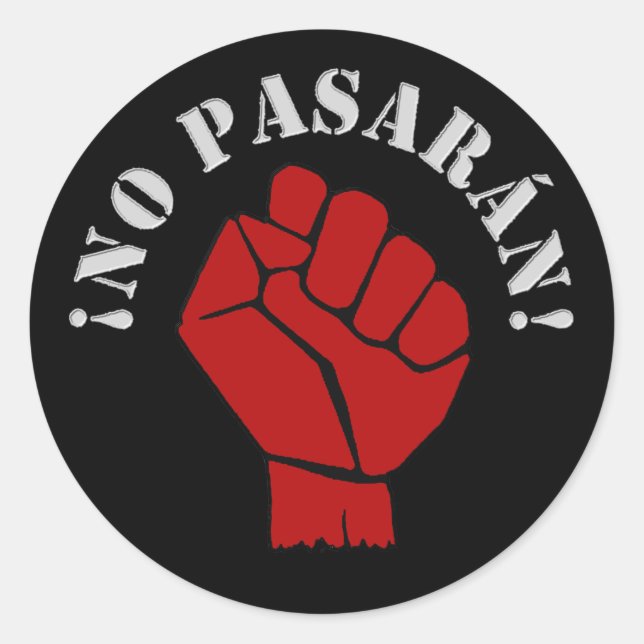 NP PASARAN CLASSIC ROUND STICKER (Front)