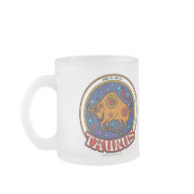 NP Taurus 10oz Frosted Glass Mug