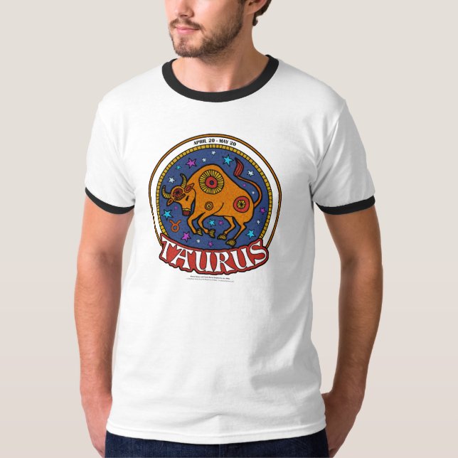 NP Taurus Men's Basic Ringer T-Shirt (Front)