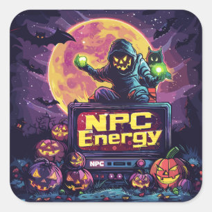 NPC energy ExDesigner Halloween Square Sticker