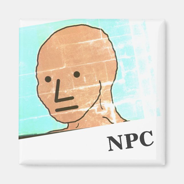 NPC MEME Fun Play Game magnet (Front)