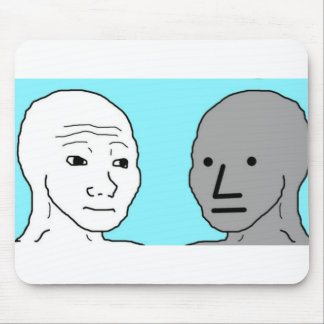 NPC Wojak Non Player Character Meme gift Mouse Mat