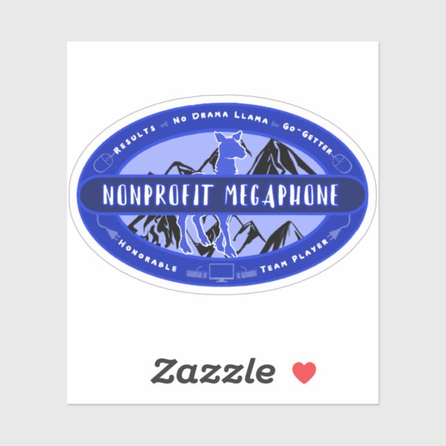 NPM Blue Oval Logo Sticker (Sheet)