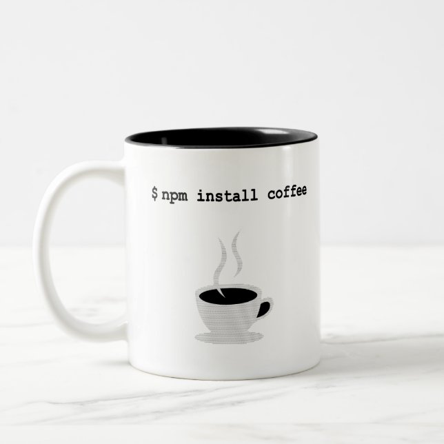 npm install coffee JavaScript Programmer Two-Tone Coffee Mug (Left)