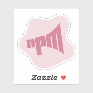 NPM Pink Blob Logo Vinyl Sticker