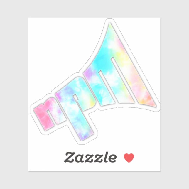 NPM Tie-Dye Logo Sticker  (Sheet)