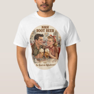 NRH Root Beer Route 66 Vintage Diner T-Shirt