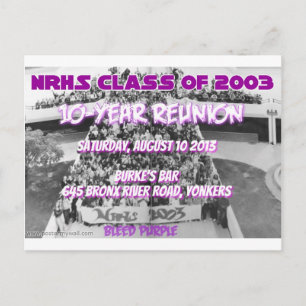 NRHS Class of 2003 10-Year Reunion Apparel Postcard
