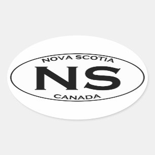 NS Nova Scotia Oval Logo Oval Sticker