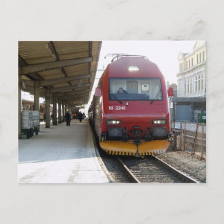 NSB Electric locomotiveEl 18 at Trondheim Central Postcard