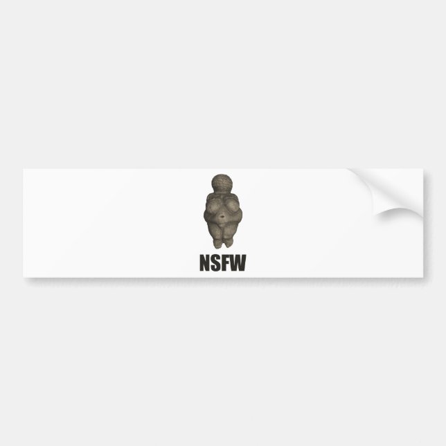 NSFW Prehistoric Venus Figurine Bumper Sticker (Front)