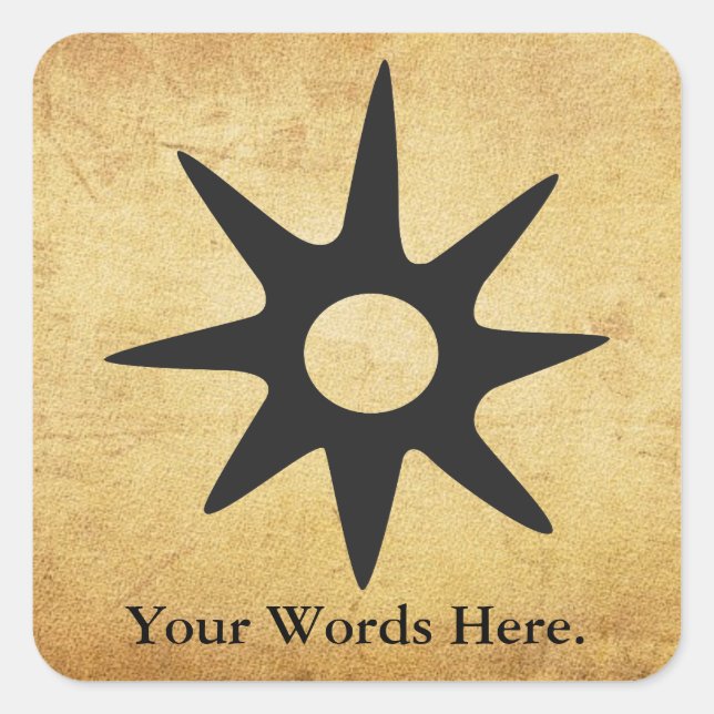 NSOROMMA | Symbol of Guardianship | God's Presence Square Sticker (Front)