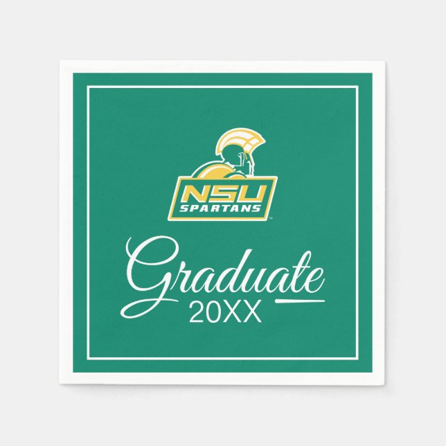 NSU Spartans Graduate Napkin (Front)