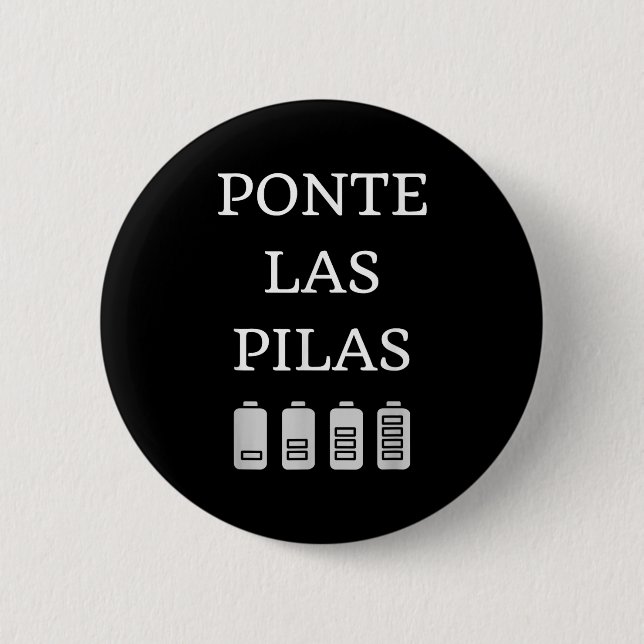 Nte Las Las Spanish Saying Motivational  6 Cm Round Badge (Front)