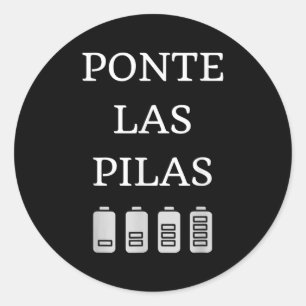 Nte Las Las Spanish Saying Motivational Classic Round Sticker