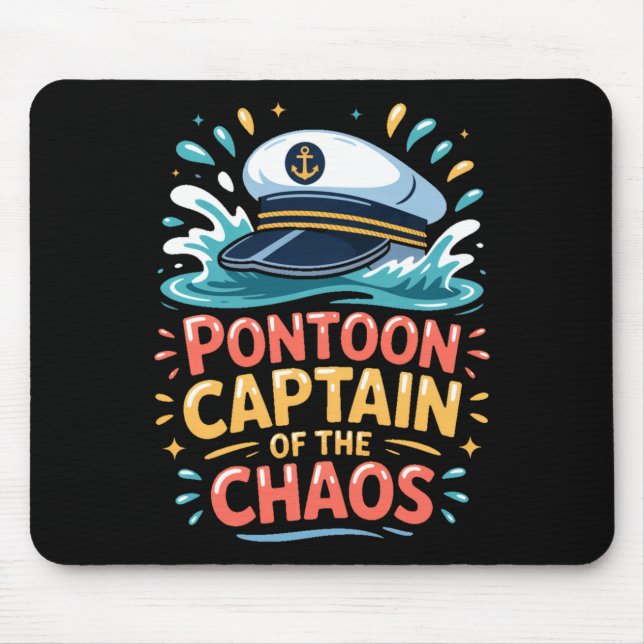 Ntoon Captain Of The Chaos Funny Lake Boating Long Mouse Mat (Front)