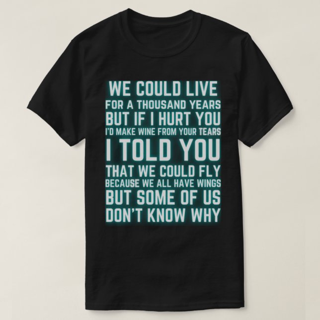 NTUA Lyrics   T-Shirt (Design Front)