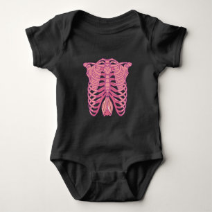 Nu Goth Bat Skeleton aesthetic gothic wiccan pagan Baby Bodysuit