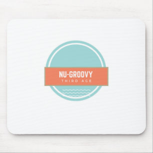 nu-groovy third age turquoise green and peach mouse mat
