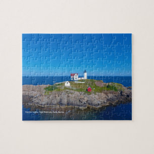 Nubble Light  Atlantic Ocean Maine Lighthouse Jigsaw Puzzle