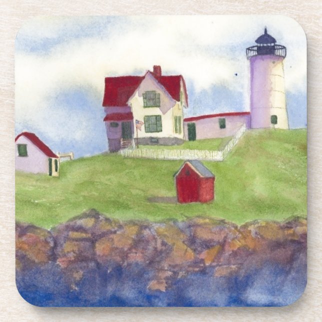 Nubble Light House York Maine Coaster (Front)