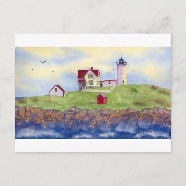 Nubble Light House York Maine Postcard (Front)