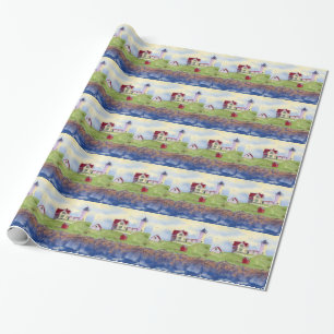 Nubble Light House York Maine Wrapping Paper