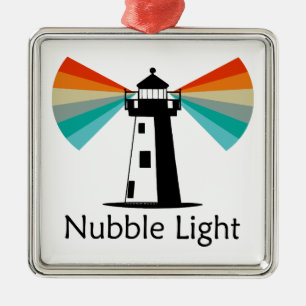 Nubble Light Maine Rainbow Metal Tree Decoration