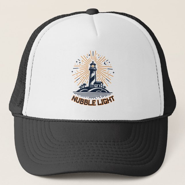 Nubble Light Maine Sunrise Trucker Hat (Front)