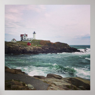 Nubble Light - York, Maine 24 x 24 Poster Print