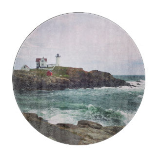 Nubble Light - York, Maine Glass Cutting Board