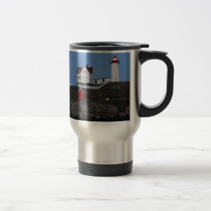 Nubble Lighthouse at Night Travel Mug