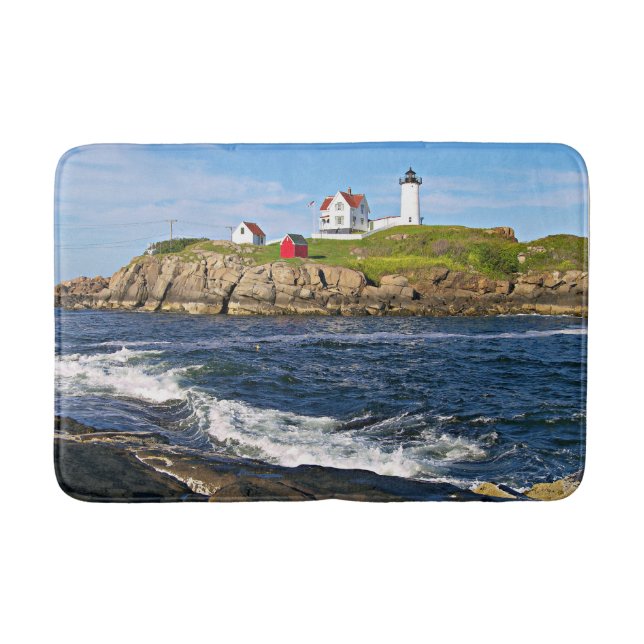 Nubble Lighthouse (Cape Neddick Light) Bath Mat (Front)