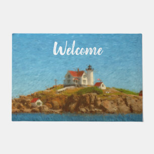 Nubble Lighthouse Customizable Doormat