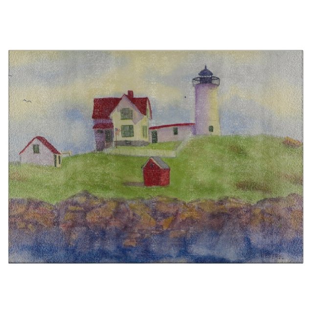 Nubble Lighthouse Cutting Board  (Front)