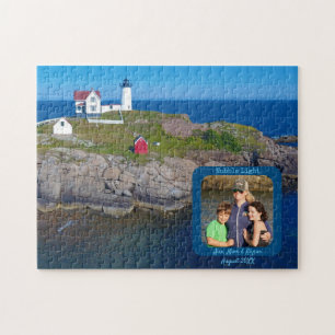 Nubble Lighthouse Family  Photo Jigsaw Puzzle
