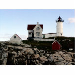 Nubble Lighthouse in York, ME Standing Photo Sculpture<br><div class="desc">A photo of Nubble Light in York,  ME has a charcoaled and oil painting effect.  Freestanding Sculpture.</div>