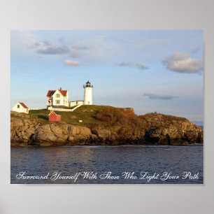 Nubble Lighthouse Inspirational Poster