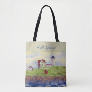 Nubble Lighthouse Maine, Cape Neddick, York Maine  Tote Bag