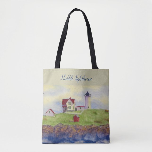 Nubble Lighthouse Maine, Cape Neddick, York Maine  Tote Bag (Front)