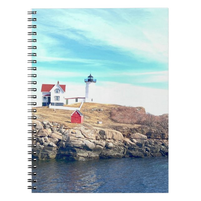 Nubble Lighthouse Maine Coastal Photo Notebook (Front)