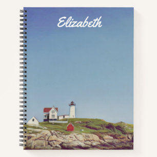 Nubble Lighthouse Personalised Notebook
