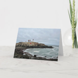 Nubble Lighthouse Photo Blank Greeting Card