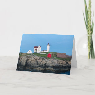 Nubble Lighthouse Photo Blank Greeting Card
