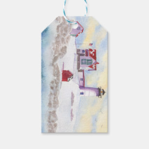 Nubble Lighthouse Winter Gift Tag