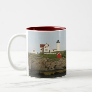 Nubble Lighthouse, York, Maine Two-Tone Coffee Mug